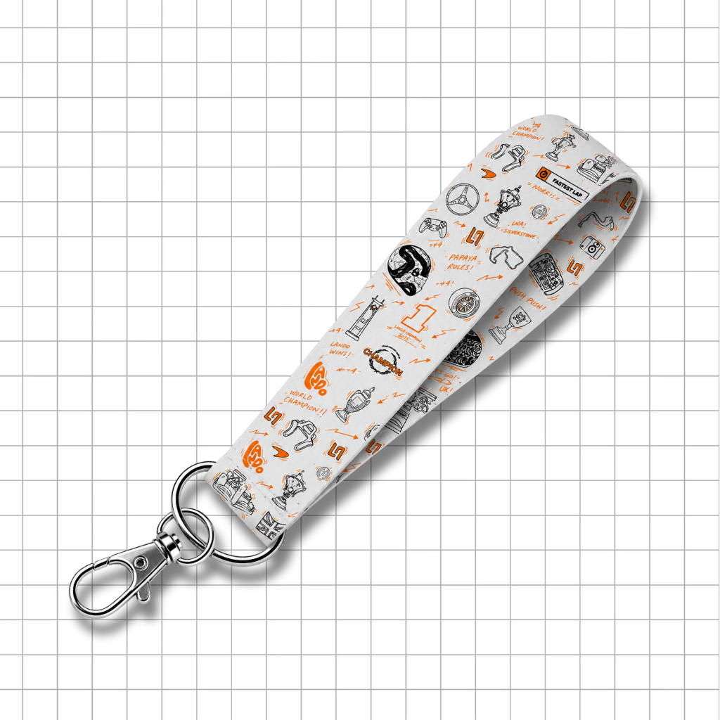Keychain Lanyard Formula One F1 Mclaren Putih