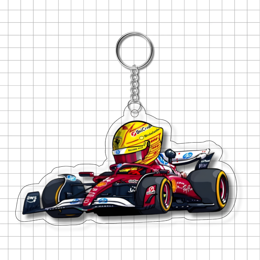 Keychain F1 Cartoon V2 Lewis