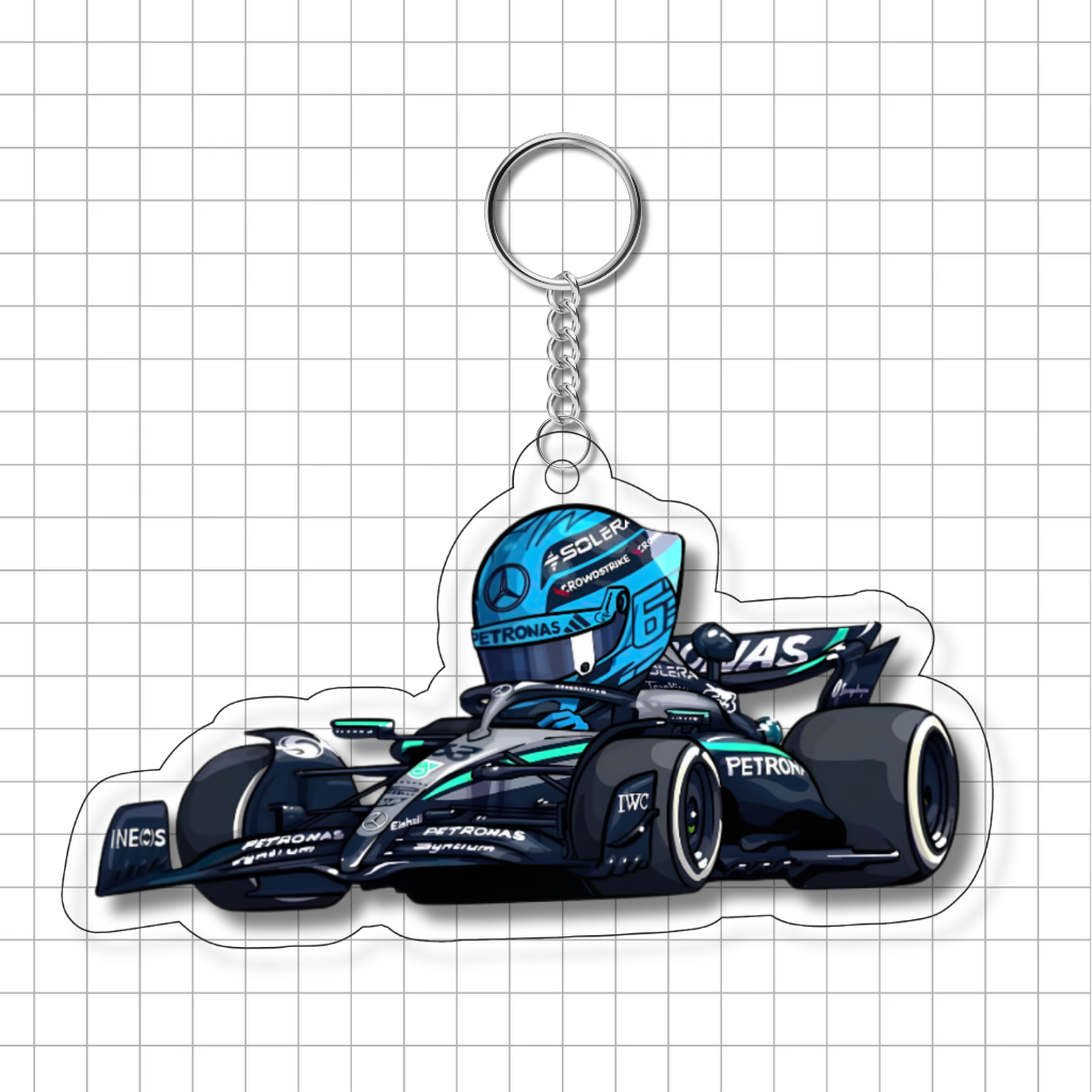 Keychain F1 Cartoon V2 Russel